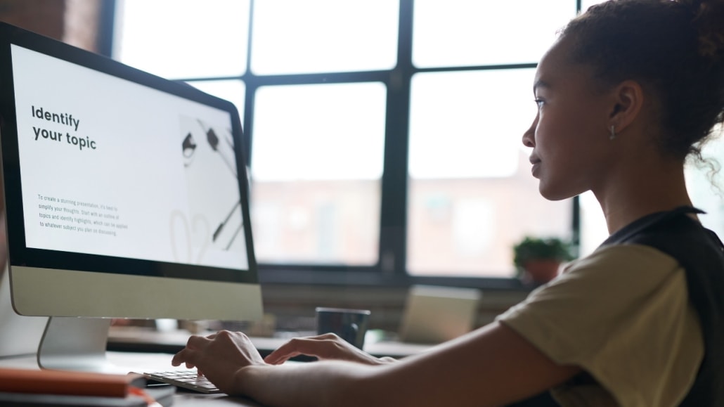software developer testing a website